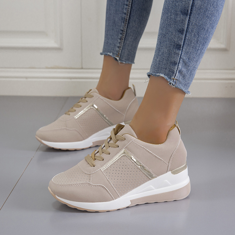 Platform Wedge Mesh Sneakers